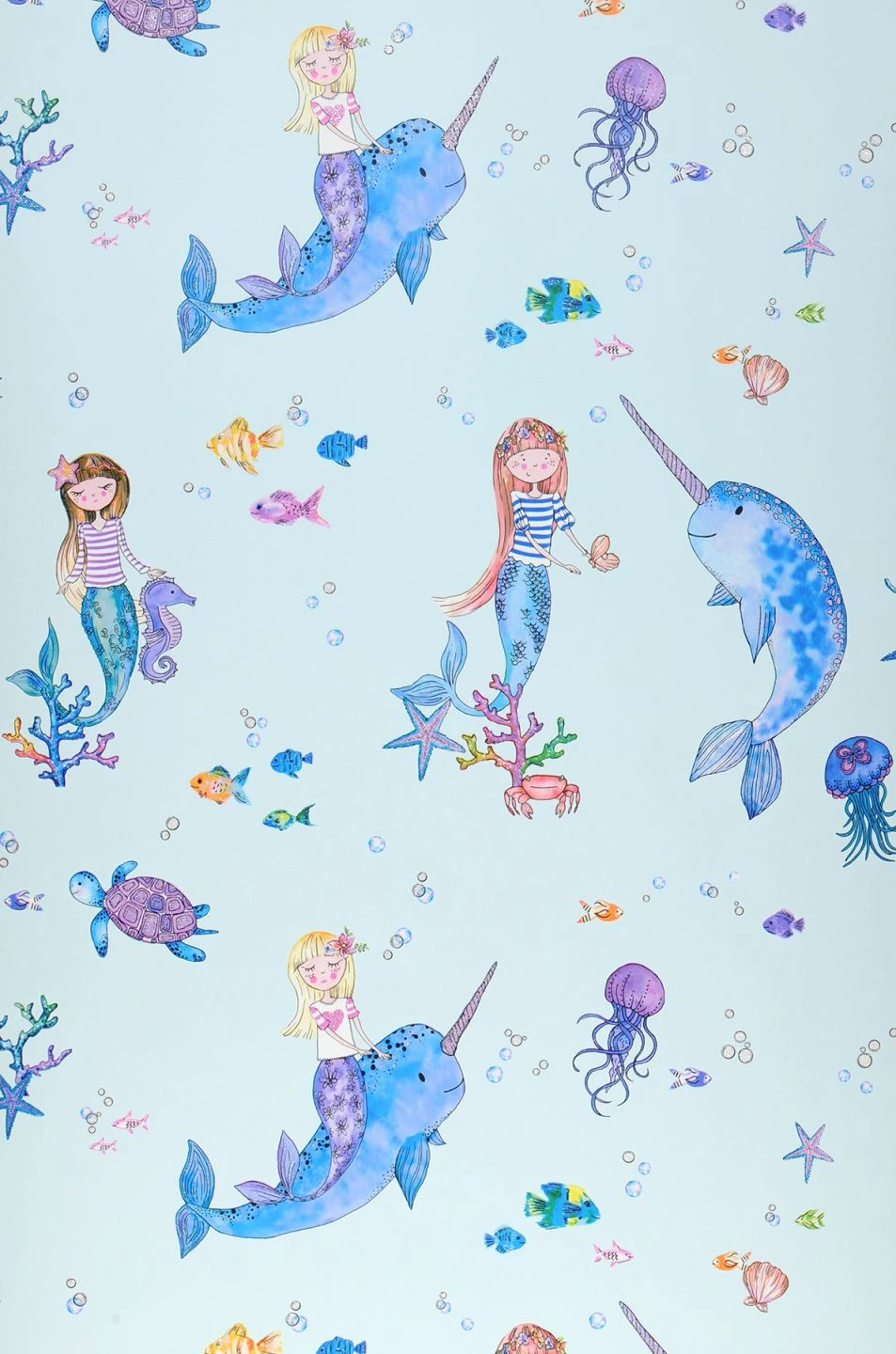 Tapete Pepita Zartblau 2 Tapete Pepita Zartblau – Bild 2