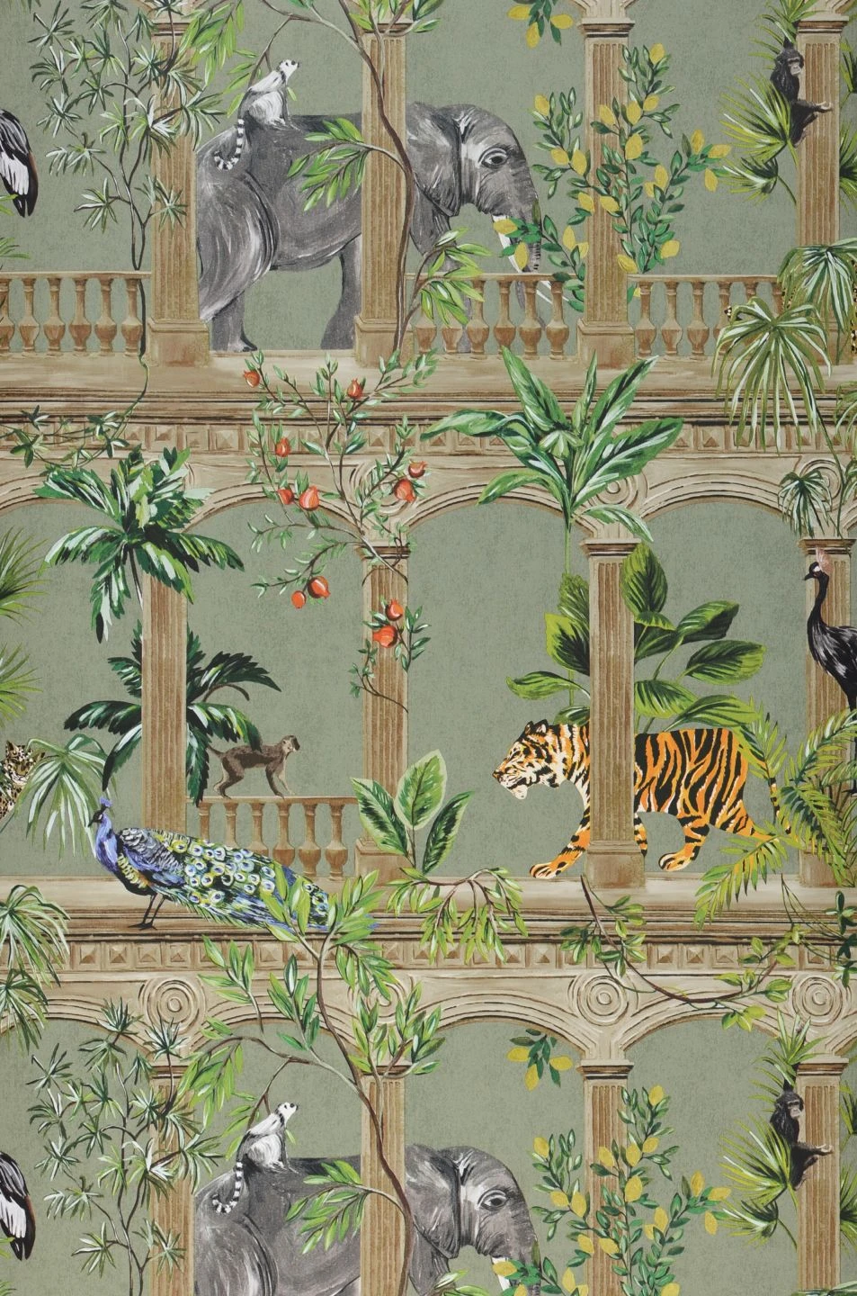 Tapete Lunasa Schilfgrün 2 Tapete Lunasa Schilfgrün – Bild 2