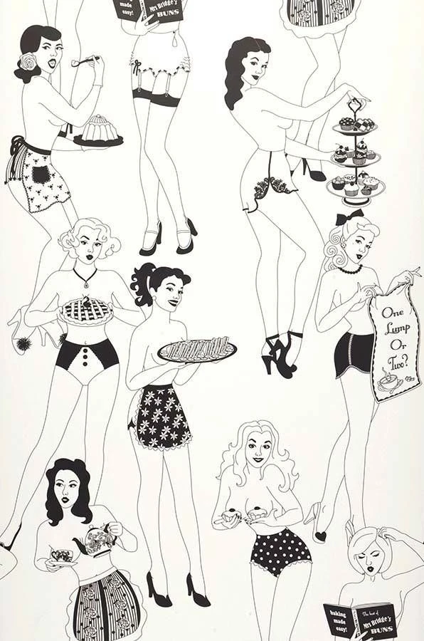 Tapete Time For Tea Schwarz 1 Tapete Time For Tea Schwarz