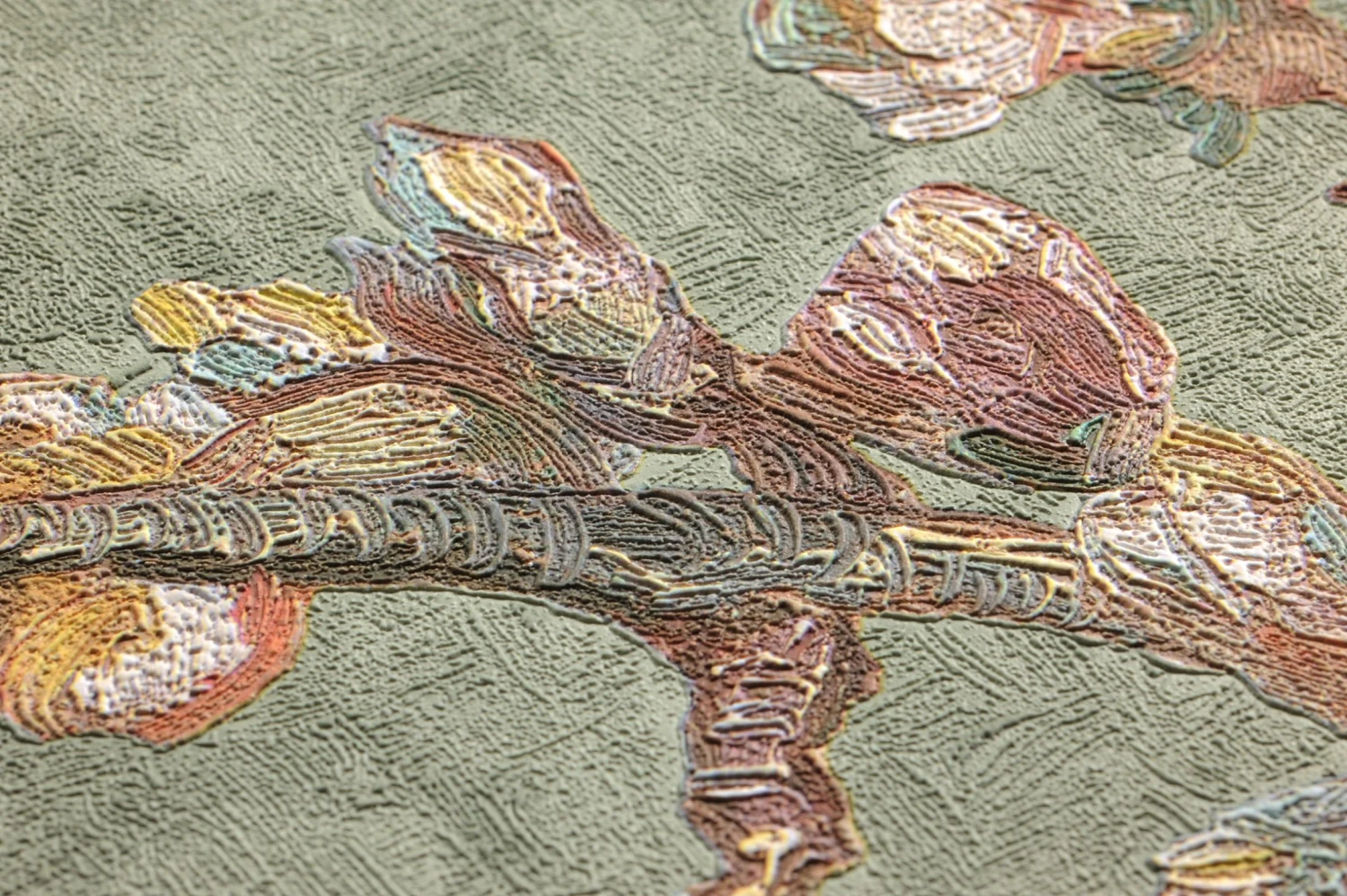 Tapete VanGogh Bloomy Blassgrün 2 Tapete VanGogh Bloomy Blassgrün – Bild 2