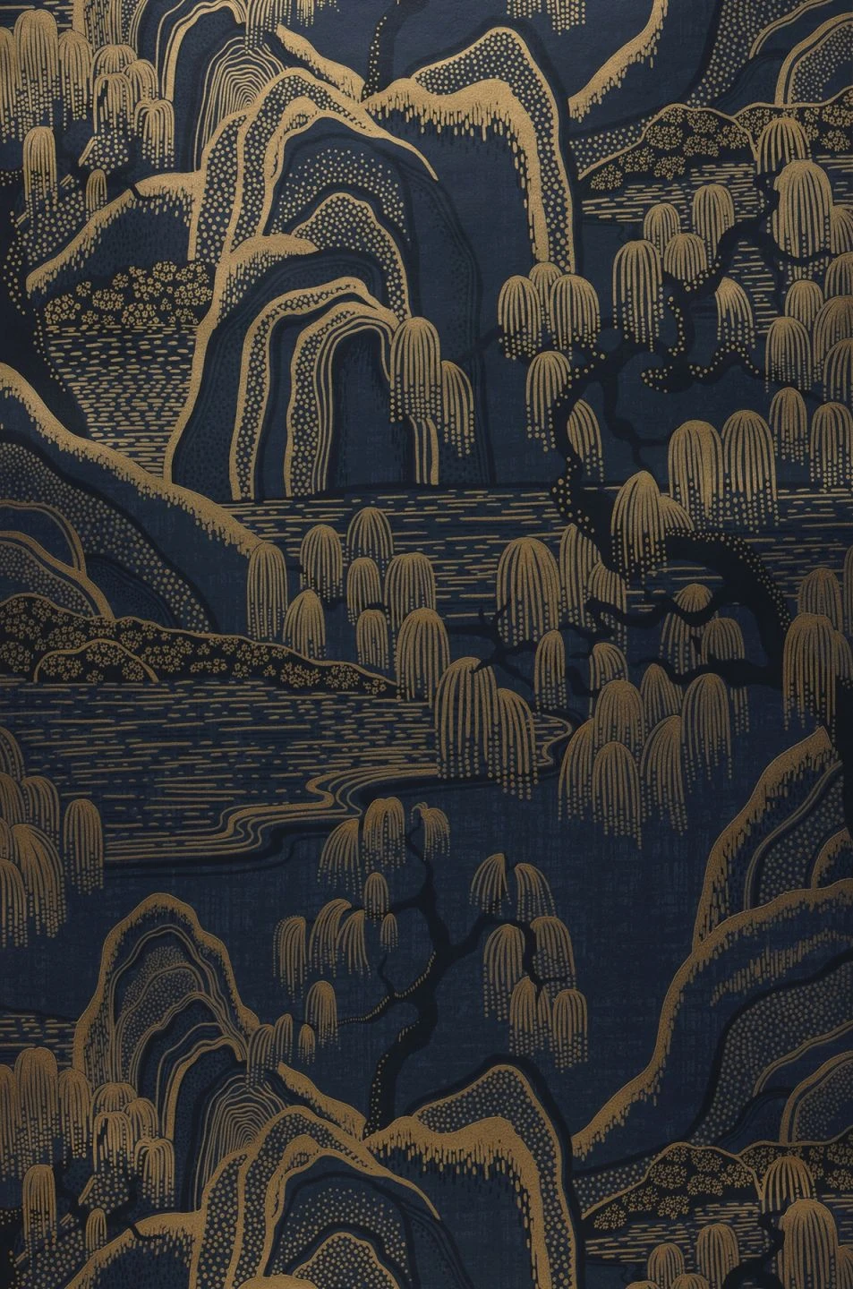 Tapete Japanese Garden Dunkelgraublau 2 Tapete Japanese Garden Dunkelgraublau – Bild 2