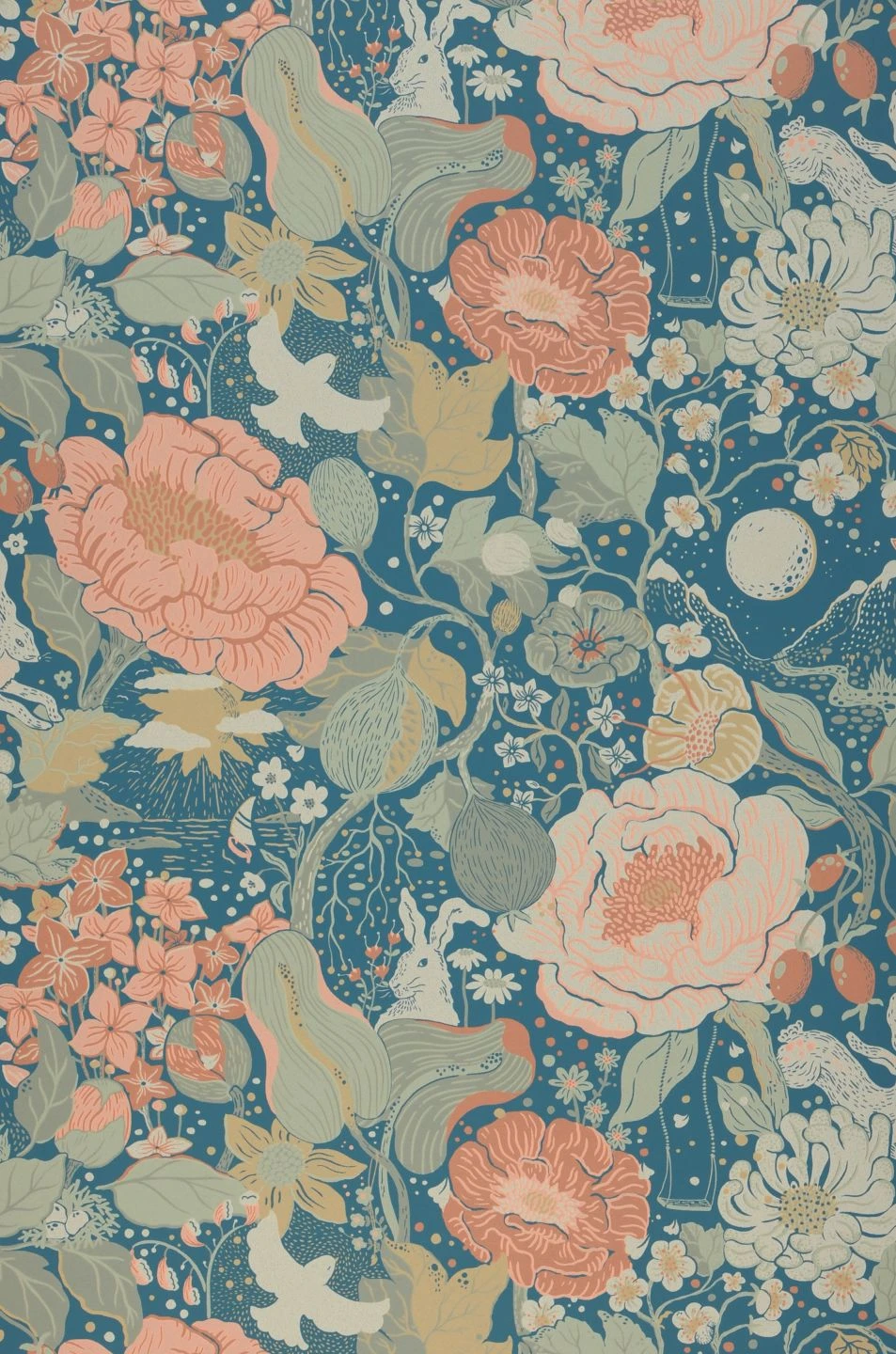 Tapete Annika Ozeanblau 1 Tapete Annika Ozeanblau