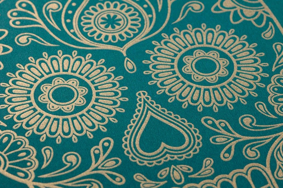 Tapete Dia De Los Muertos Smaragdgrün 3 Tapete Dia De Los Muertos Smaragdgrün – Bild 3