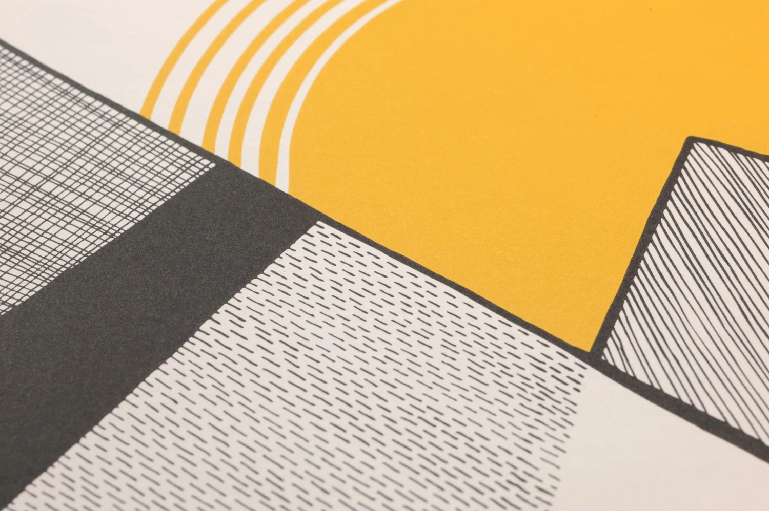 Tapete Mountains Goldgelb 3 Tapete Mountains Goldgelb – Bild 3