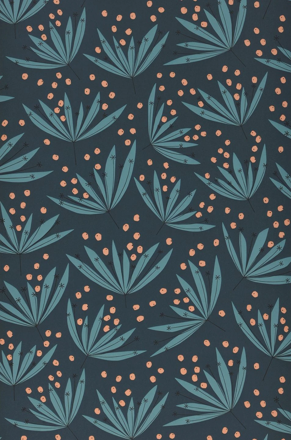 Tapete Wildflower Ozeanblau 2 Tapete Wildflower Ozeanblau – Bild 2