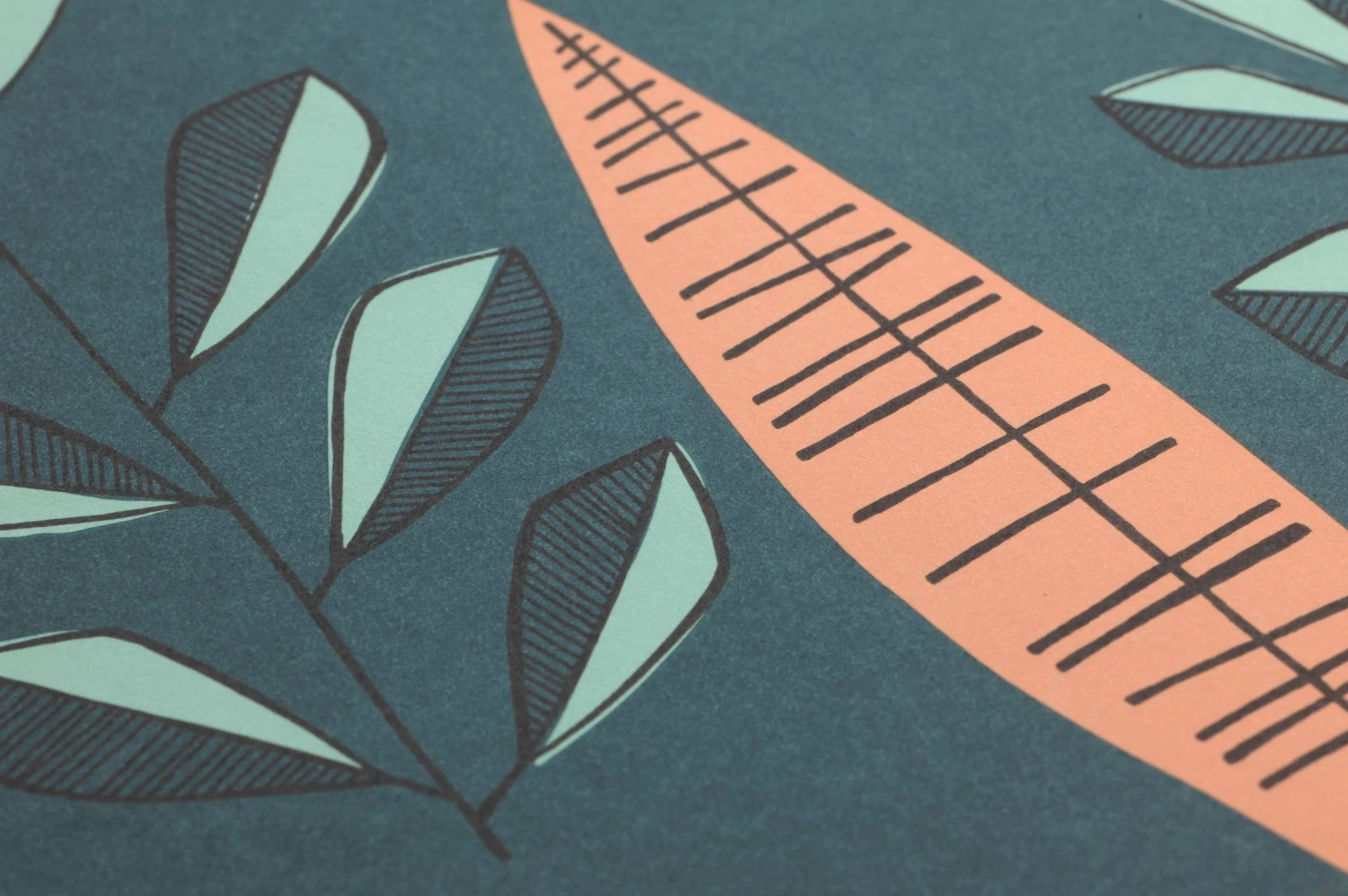 Tapete Garden City Blaugrün 3 Tapete Garden City Blaugrün – Bild 3