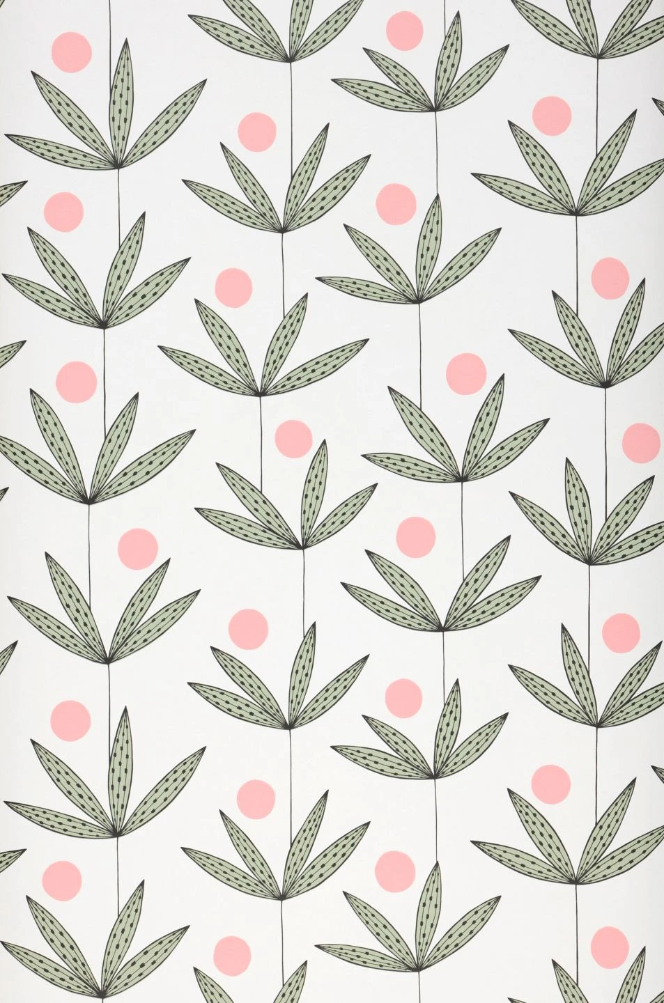 Tapete Palm Tree Weiss 2 Tapete Palm Tree Weiss – Bild 2