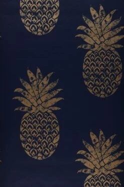 Tapete Ananas Saphirblau