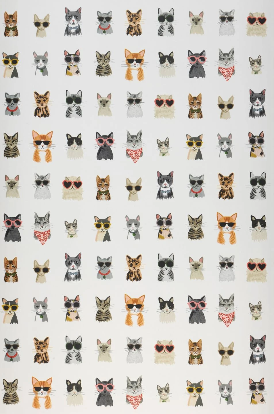 Selbstklebende Tapete Cool Cats Weiss 2 Selbstklebende Tapete Cool Cats Weiss – Bild 2