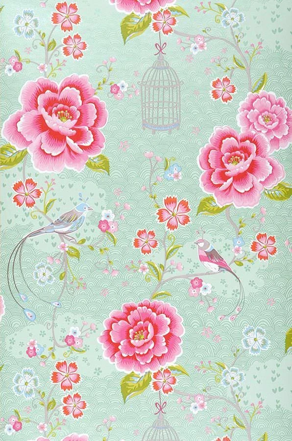 Tapete Amina Weissgrün 1 Tapete Amina Weissgrün