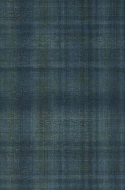 Tapete Shabby Tartan Blautöne