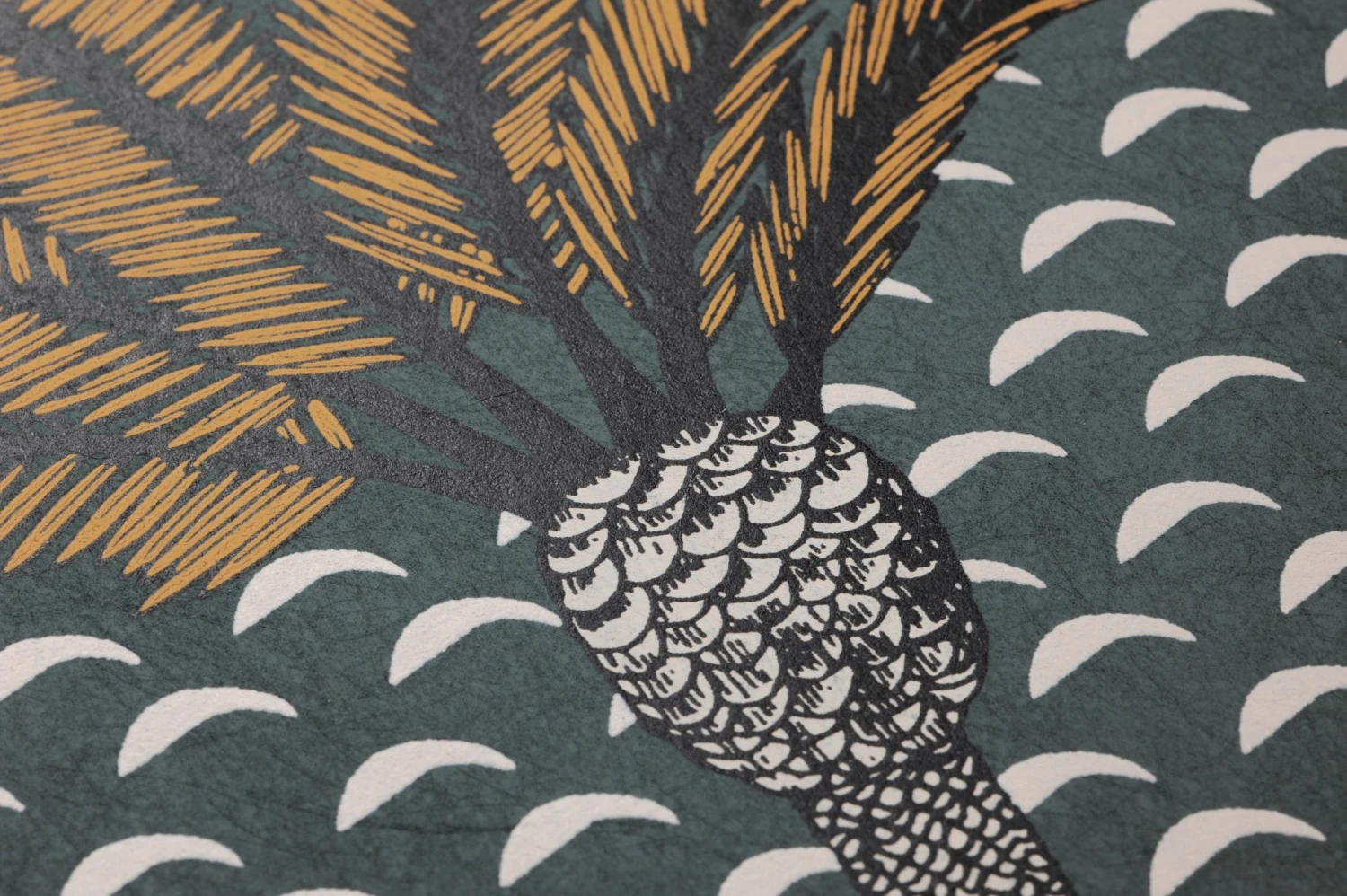 Tapete Palm Luxe Blaugrün 3 Tapete Palm Luxe Blaugrün – Bild 3