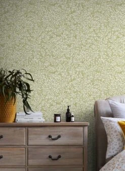 Tapete Abbey Schilfgrün -Tapetengeschäft Abbey B 432111 2880x1440