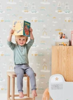 Tapete Above The Clouds Weissgrau -Tapetengeschäft Above the clouds C 389281 2880x1440