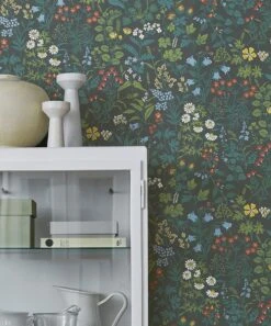 Tapete Aislinn Blaugrün -Tapetengeschäft Aislinn B 106441 2880x1440