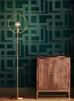 Tapete Alcamo Schwarzgrün -Tapetengeschäft Alcamo A 431792 2880x1440