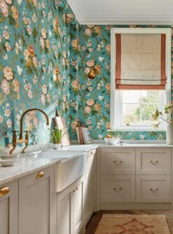 Tapete Amalfi Türkisblau -Tapetengeschäft Amalfi D 462941 2880x1440