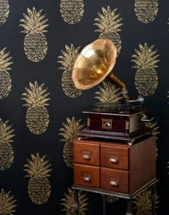 Tapete Ananas Schwarz -Tapetengeschäft Ananas A 745222 2880x1440
