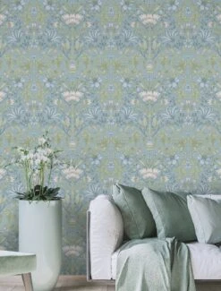 Tapete Andana Türkisgrau -Tapetengeschäft Andana B 104662 2880x1440