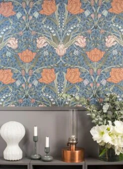 Tapete Anita Taubenblau