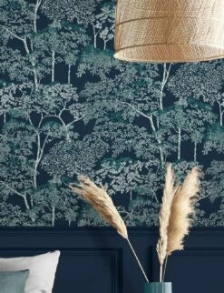 Tapete Arboleda Graublau