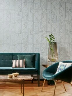 Tapete Arisa Perlgrün -Tapetengeschäft Arisa A 270201 2880x1440