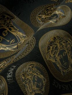 Versace Tapete Athene Schwarz -Tapetengeschäft Athene A 410991 2880x1440