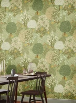 Tapete Aurora Schilfgrün -Tapetengeschäft Aurora B 431713 2880x1440