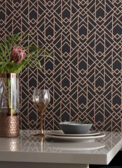 Tapete Baya Anthrazit -Tapetengeschäft Baya B 158031 2880x1440