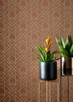 Tapete Baya Kupferbraun -Tapetengeschäft Baya B 158036 2880x1440