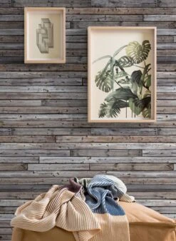 Wandbild Beach Wood Grautöne