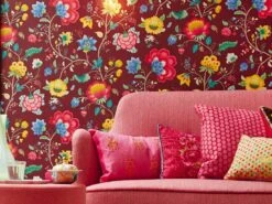 Tapete Belisama Weinrot