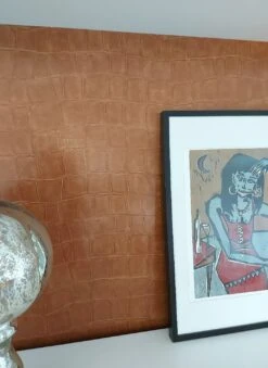 Tapete Croco 10 Goldbraun -Tapetengeschäft Bic Croco 10 345110 2880x1440