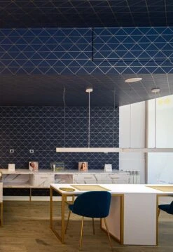 Tapete Biloba Dunkelblau -Tapetengeschäft Biloba C 451372 2880x1440