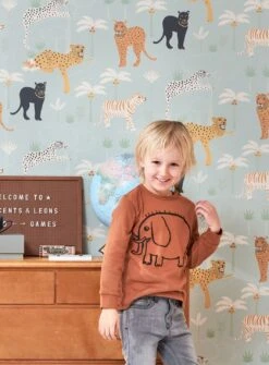 Tapete Black Panther Hellminttürkis -Tapetengeschäft Black panther B 389252 2880x1440