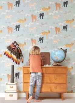 Tapete Black Panther Hellminttürkis -Tapetengeschäft Black panther C 389252 2880x1440