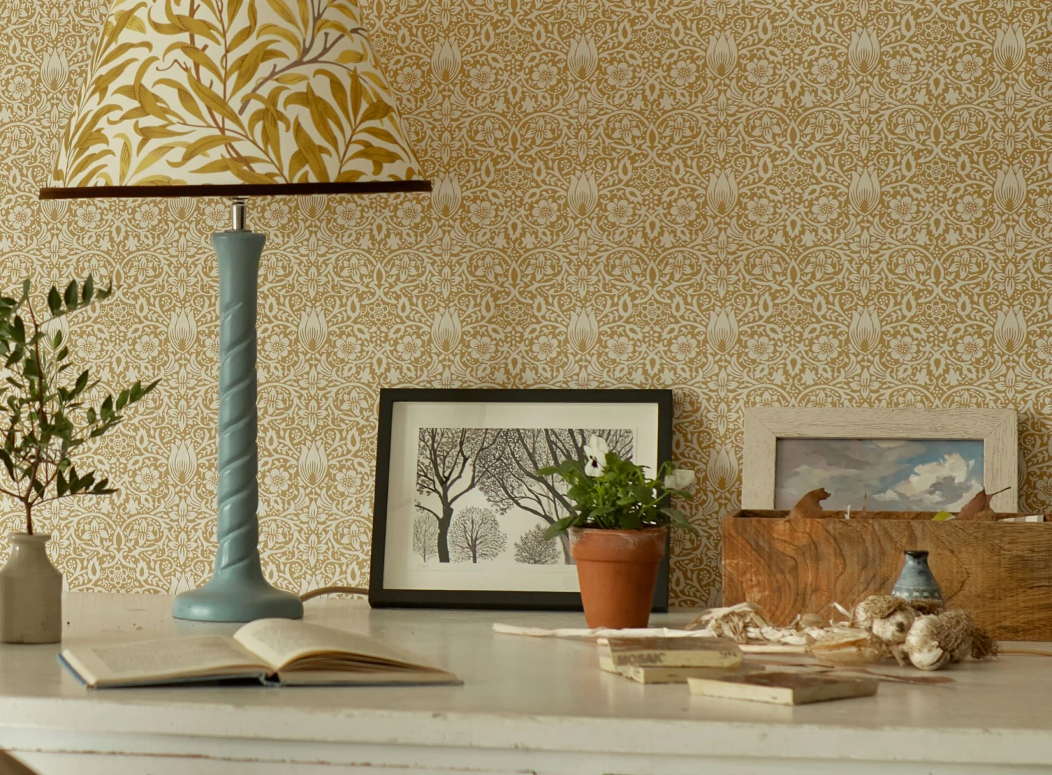 Tapete Borage Honiggelb 3 Tapete Borage Honiggelb – Bild 3