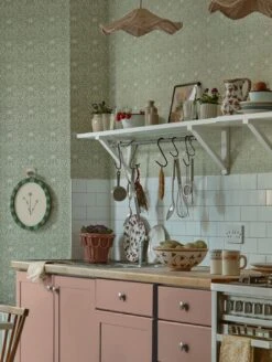 Tapete Borage Hellgrüngrau -Tapetengeschäft Borage E 463281 2880x1440