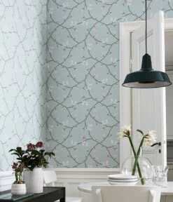 Tapete Calista Blassmintgrün -Tapetengeschäft Calista B 106391 2880x1440