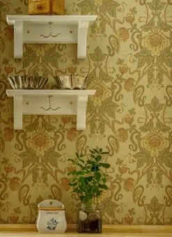 Tapete Clothilde Olivgrün