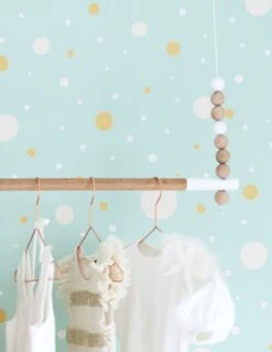 Tapete Confetti Pastelltürkis