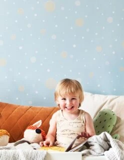 Tapete Confetti Blassblau