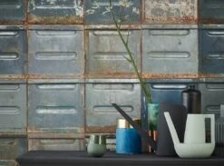 Tapete Container Graublau