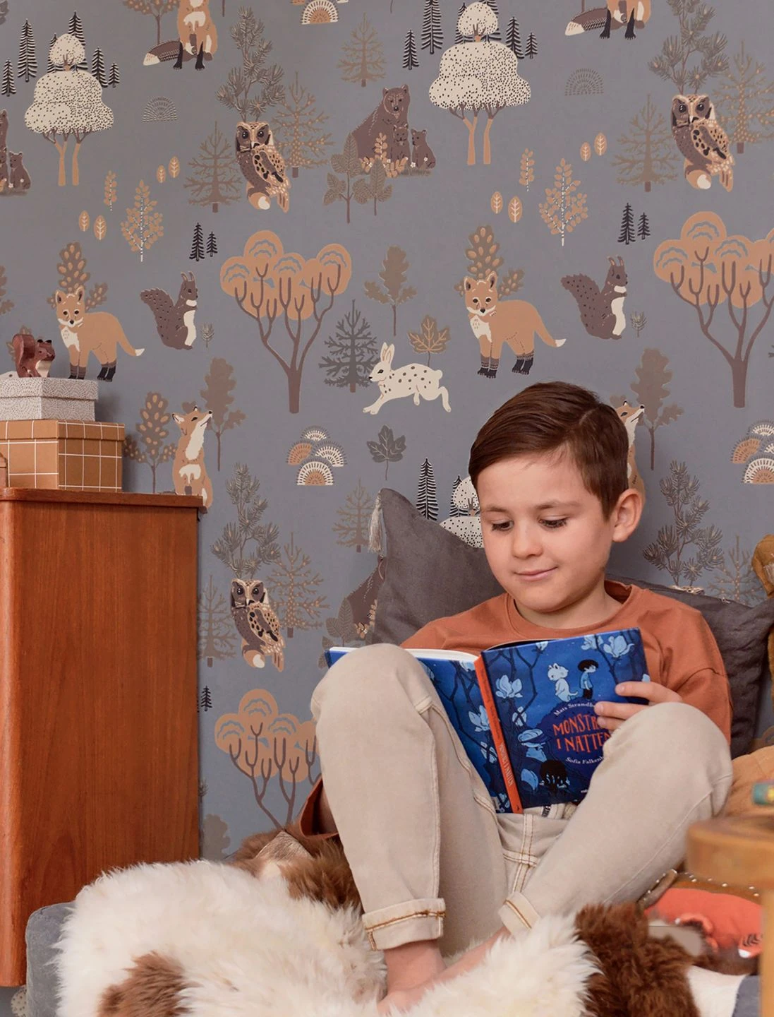 Tapete Deep Forest Blaugrau 3 Tapete Deep Forest Blaugrau – Bild 3