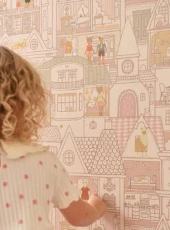 Tapete Dollhouse Zartrosa -Tapetengeschäft Dollhouse A 389352 2880x1440
