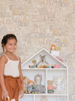 Tapete Dollhouse Cremeweiss -Tapetengeschäft Dollhouse D 389353 2880x1440