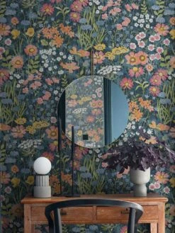 Tapete Dorea Graublau -Tapetengeschäft Dorea B 432081 2880x1440