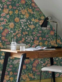 Tapete Dorea Blaugrün -Tapetengeschäft Dorea B 432084 2880x1440