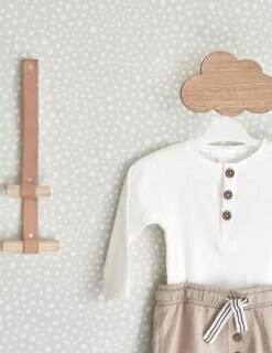 Tapete Dots Blassgrau