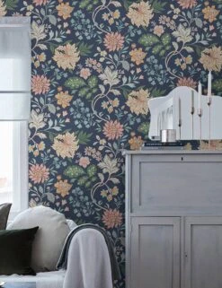 Tapete Ebba Dunkelblau -Tapetengeschäft Ebba A 450903 2880x1440